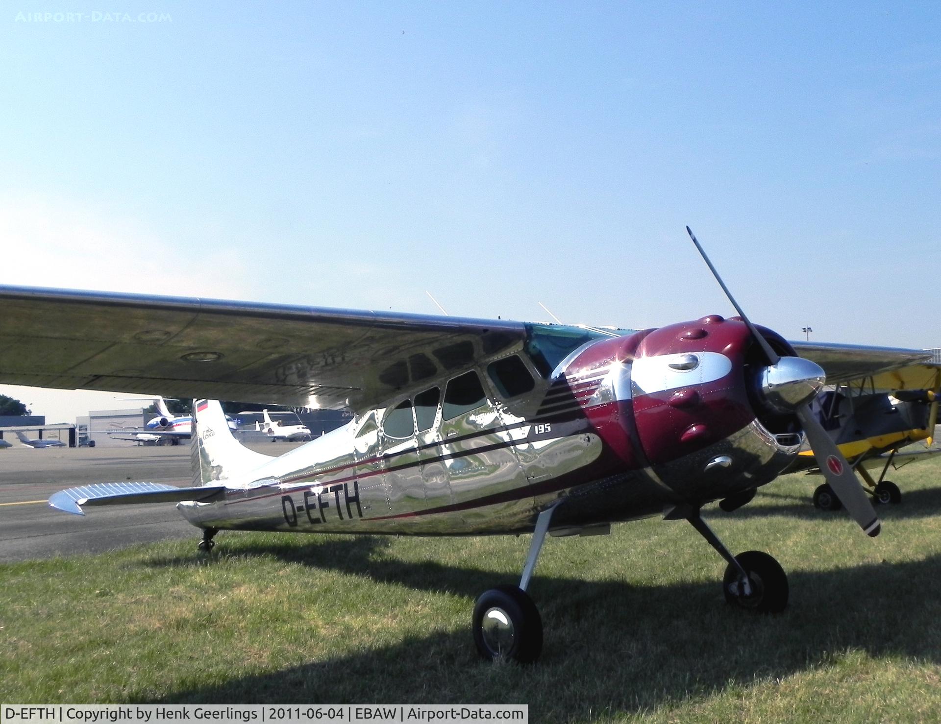 D-EFTH, 1953 Cessna 195B Businessliner C/N 16087, Stampe Fly In - Deurne