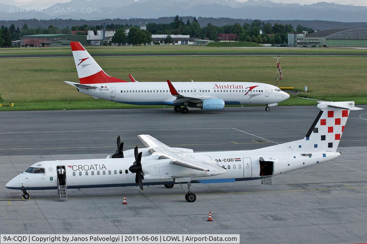 9A-CQD, 2009 De Havilland Canada DHC-8-402Q Dash 8 C/N 4260, Croatia Airlines De Havilland Canada DHC-8-402Q Dash 8 on apron in LOWL/LNZ