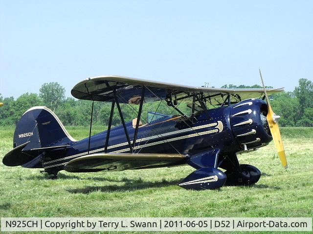 N925CH, 1992 Waco YMF-F5C C/N F5C045, Parked at the Fly-In-Breakfast in Geneseo.