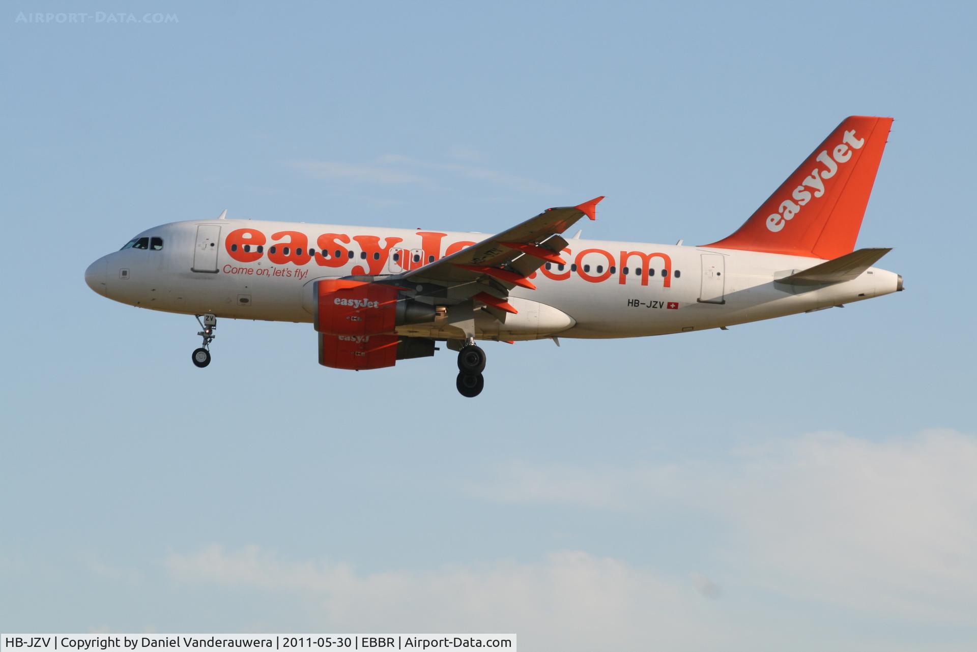 HB-JZV, 2006 Airbus A319-111 C/N 2709, Early arrival of flight EZS1533 to RWY 25L