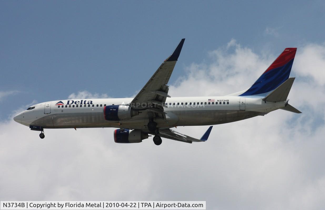 N3734B, 2000 Boeing 737-832 C/N 30776, Delta 737