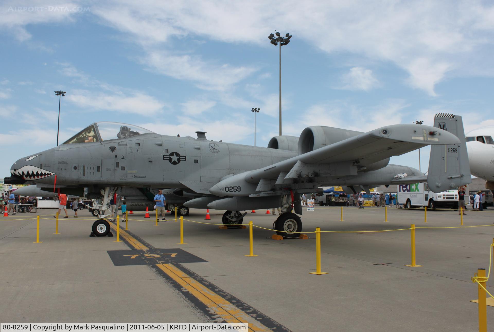 80-0259, 1980 Fairchild Republic A-10A Thunderbolt II C/N A10-0609, Fairchild Republic A-10A
