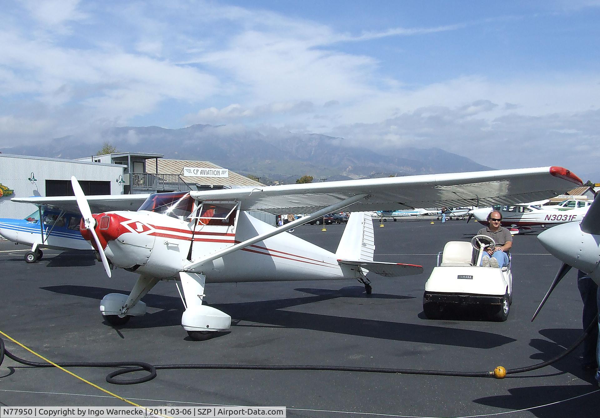 N77950, 1946 Luscombe 8A C/N 3677, Luscombe 8A at Santa Paula airport during the Aviation Museum of Santa Paula open Sunday