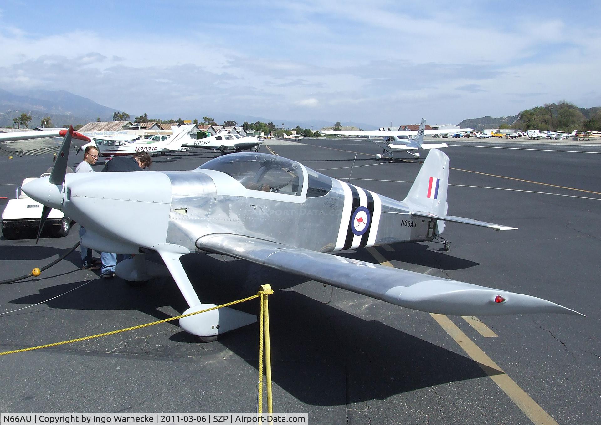 N66AU, Vans RV-6 C/N 20119, Vans (Farmer) RV-6 at Santa Paula airport during the Aviation Museum of Santa Paula open Sunday