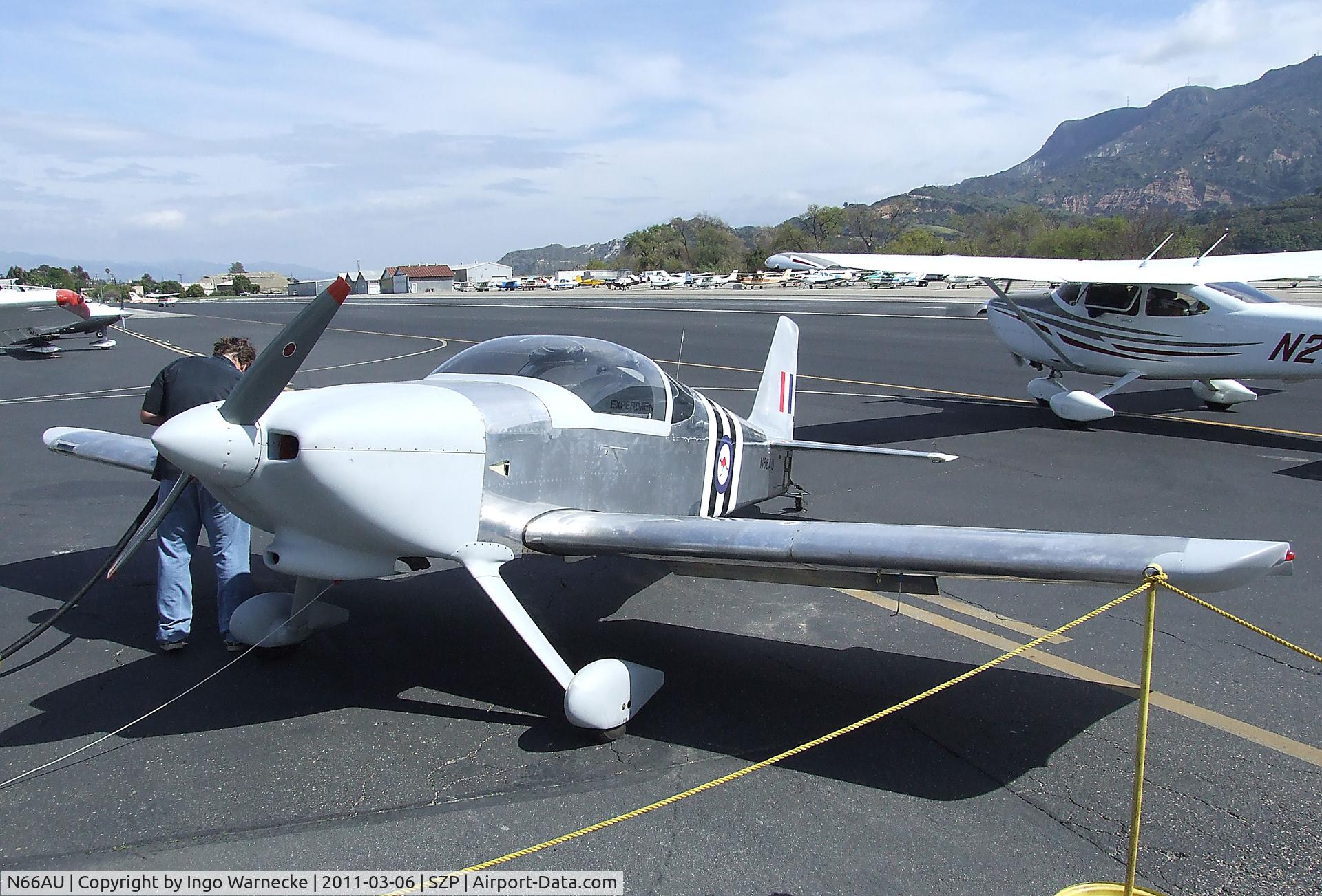 N66AU, Vans RV-6 C/N 20119, Vans (Farmer) RV-6 at Santa Paula airport during the Aviation Museum of Santa Paula open Sunday