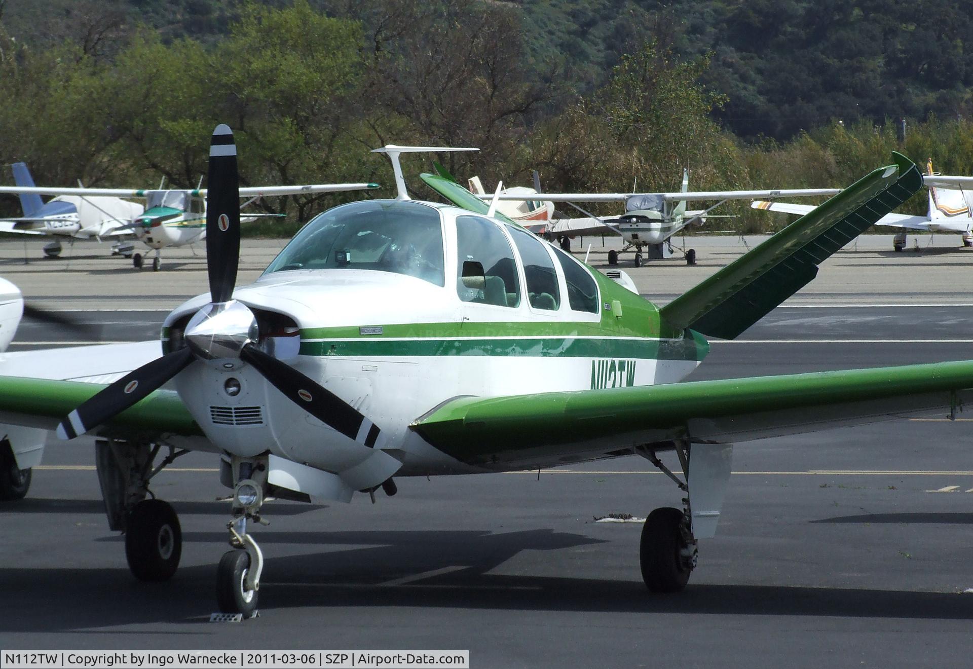 N112TW, 1973 Beech V35B Bonanza C/N D-9523, Beechcraft V35B Bonanza at Santa Paula airport during the Aviation Museum of Santa Paula open Sunday