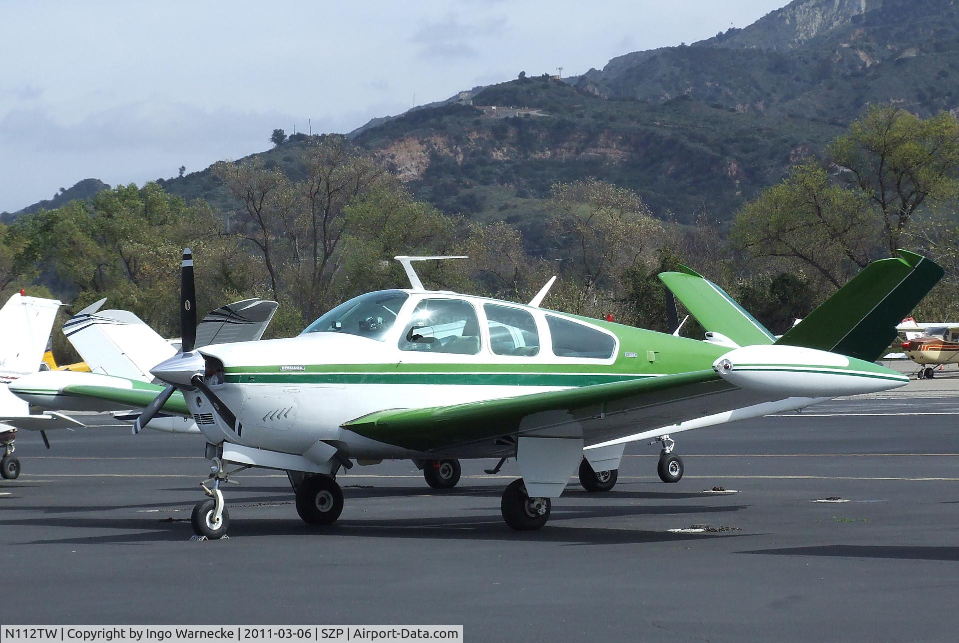 N112TW, 1973 Beech V35B Bonanza C/N D-9523, Beechcraft V35B Bonanza at Santa Paula airport during the Aviation Museum of Santa Paula open Sunday