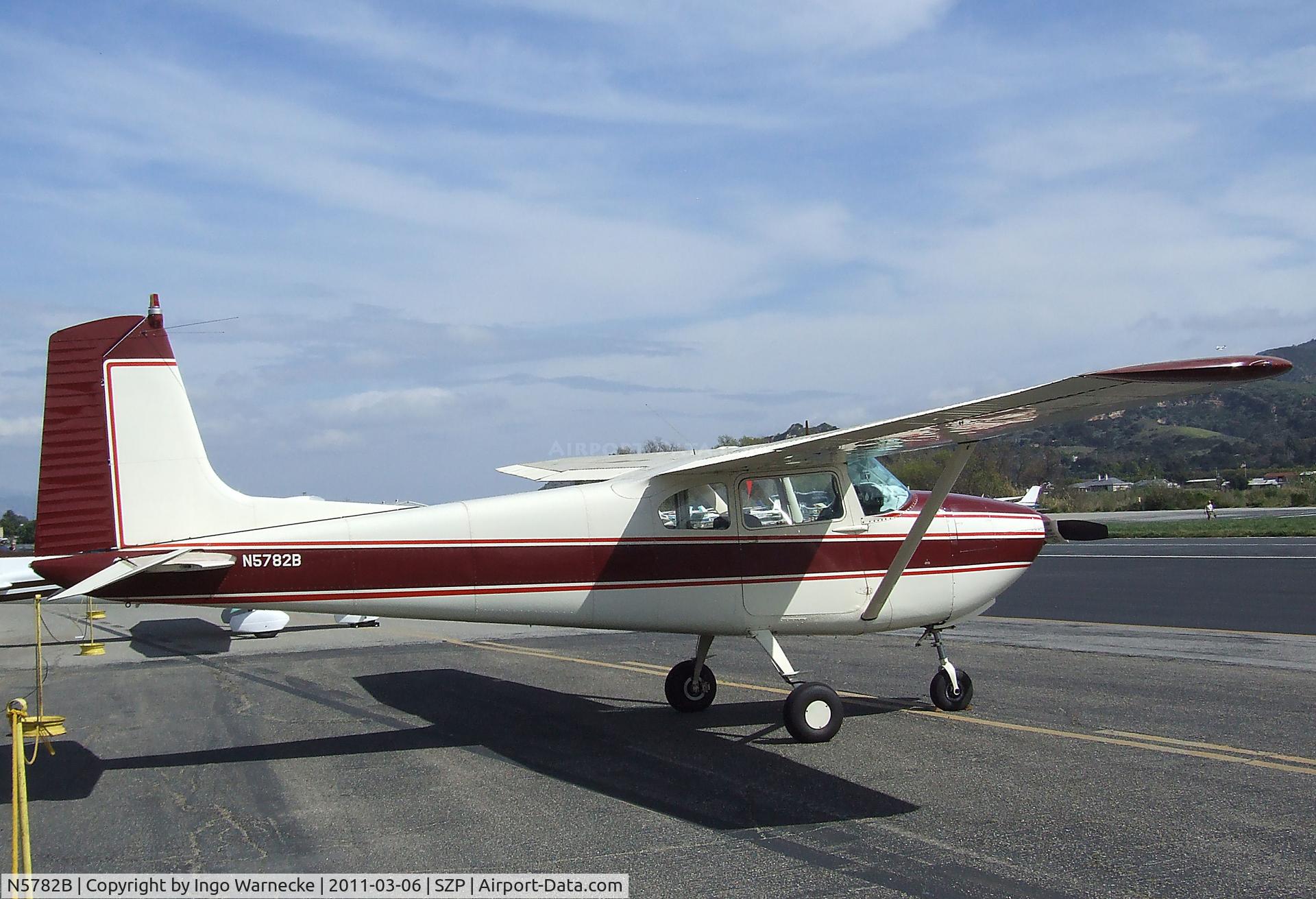 N5782B, 1956 Cessna 182 Skylane C/N 33782, Cessna 182 at Santa Paula airport during the Aviation Museum of Santa Paula open Sunday