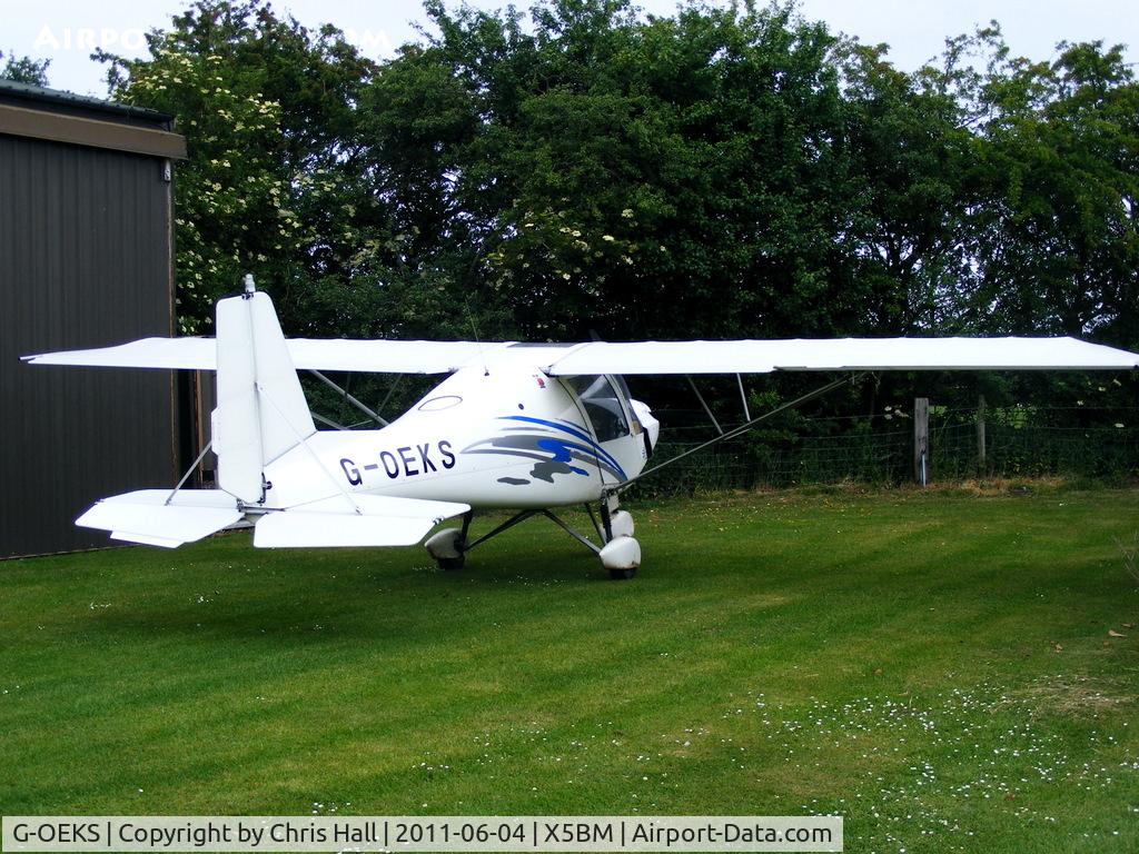 G-OEKS, 2008 Comco Ikarus C42 FB80 C/N 0807-6981, at Baxby Manor Airfield, Yorkshire