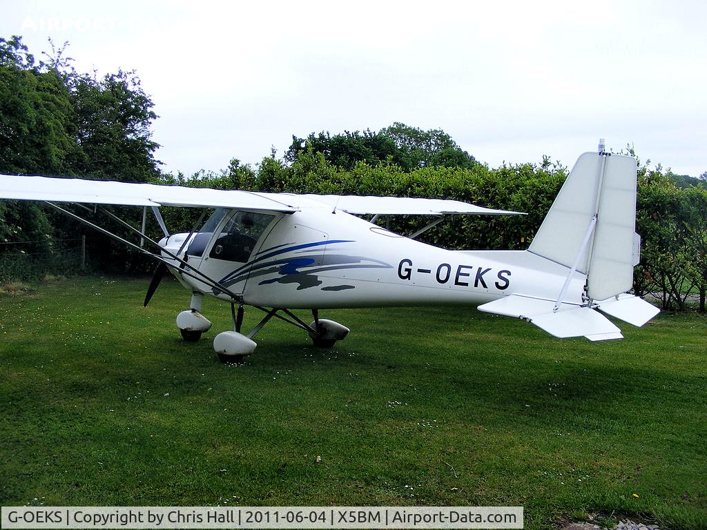 G-OEKS, 2008 Comco Ikarus C42 FB80 C/N 0807-6981, at Baxby Manor Airfield, Yorkshire