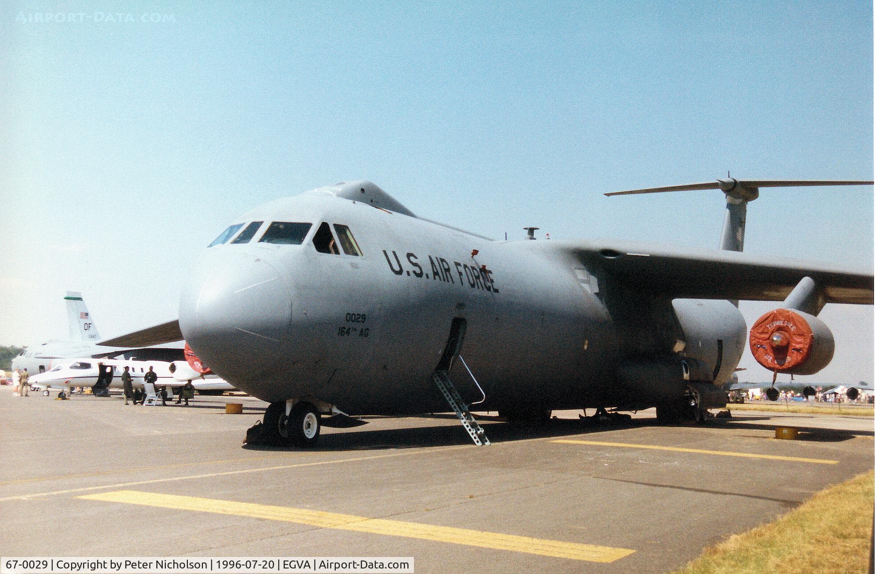 67-0029, 1967 Lockheed C-141B Starlifter C/N 300-6280, Another view of the Tennessee Air National Guard C-141B Starlifter on display at the 1996 Royal Intnl Air Tattoo at RAF Fairford.