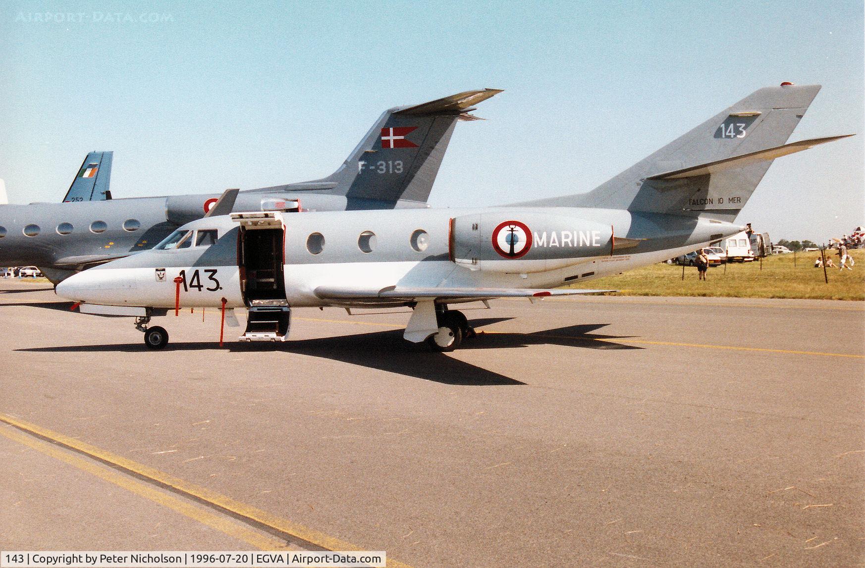 143, 1979 Dassault Falcon 10MER C/N 143, French Aeronavale Falcon 10MER on display at the 1996 Royal Intnl Air Tattoo at RAF Fairford.