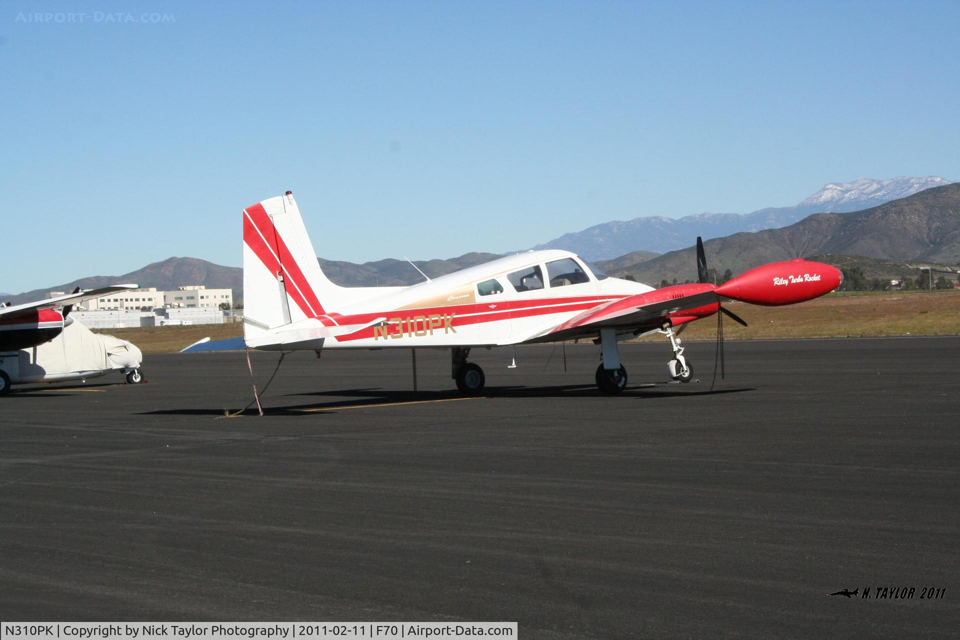 N310PK, 1955 Cessna 310 C/N 35153, Parked at French Valley