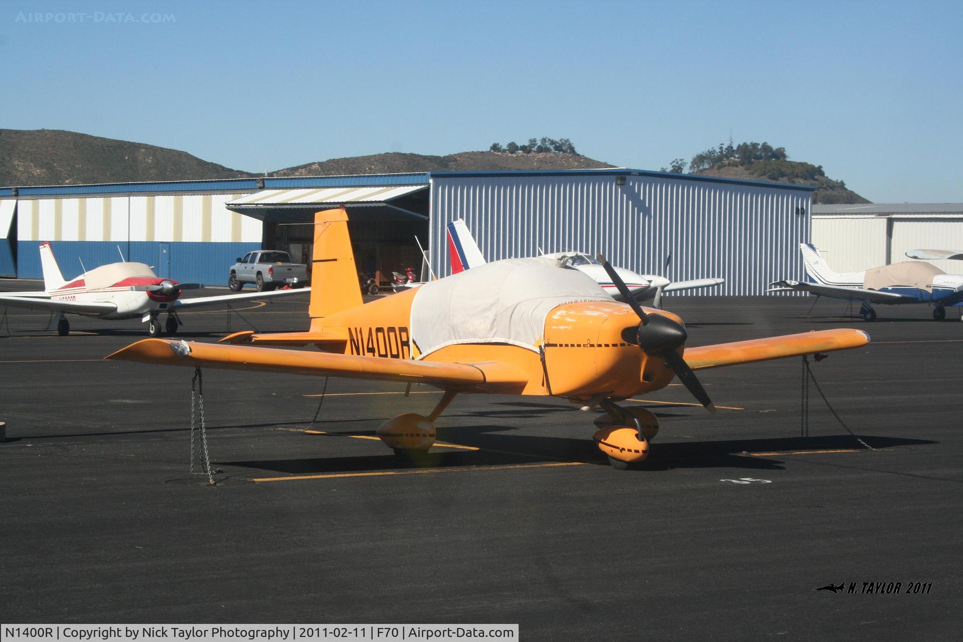 N1400R, 1974 Grumman American AA-1B Trainer C/N AA1B-0500, Parked at French Valley