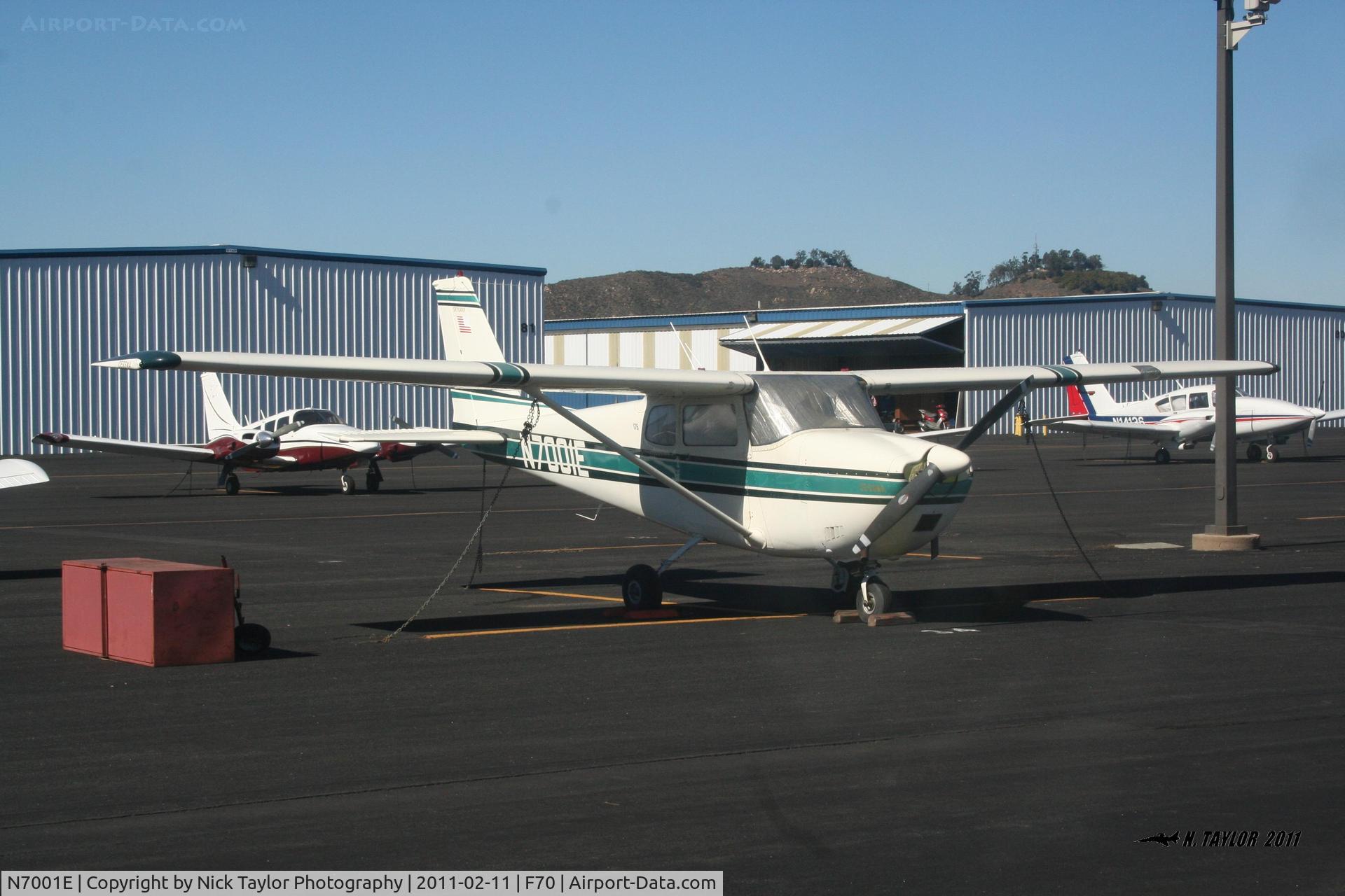 N7001E, 1960 Cessna 175A Skylark C/N 56501, Parked at French Valley