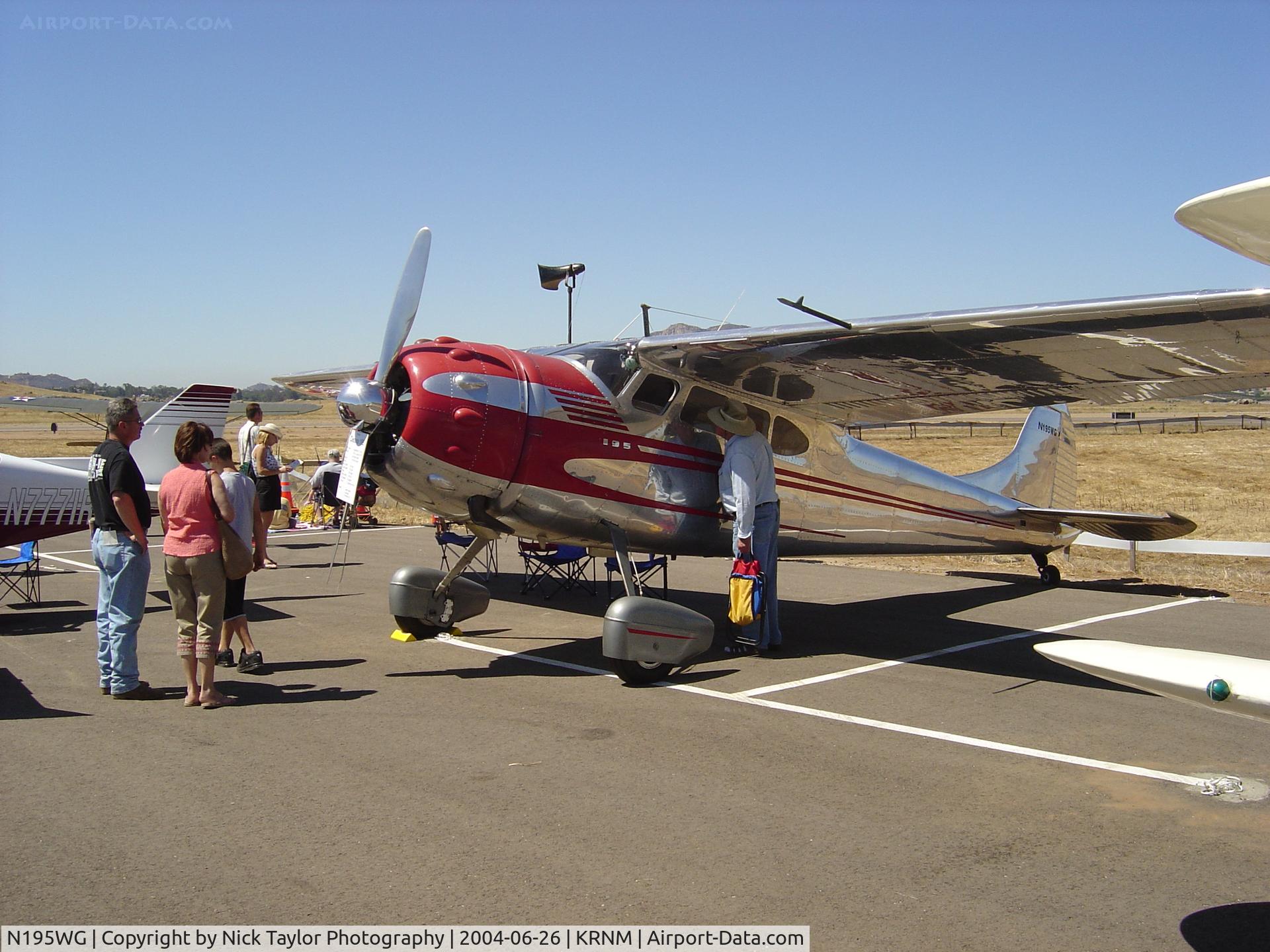 N195WG, 1952 Cessna 195A C/N 7926, Ramona Air Fair