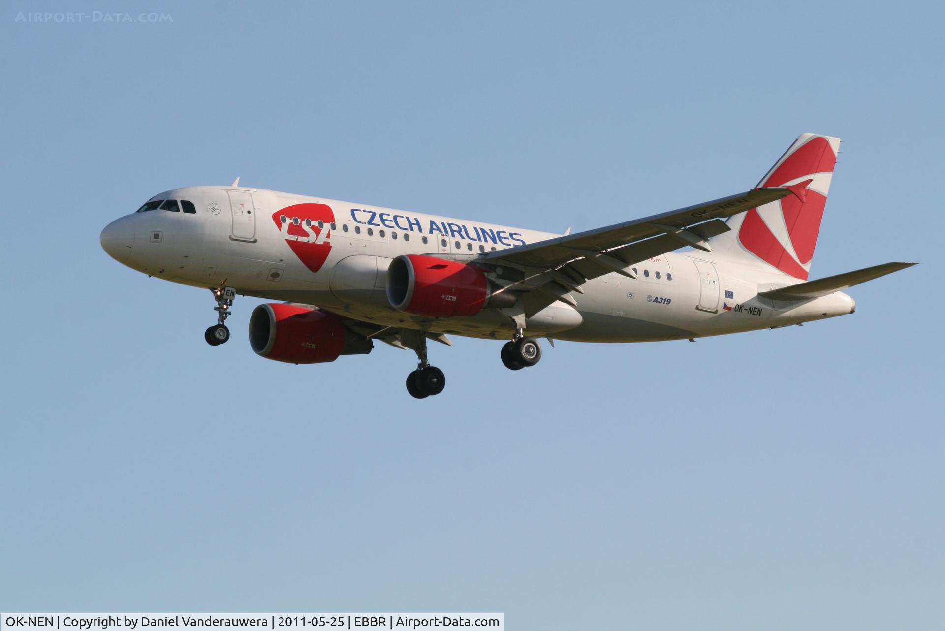 OK-NEN, 2008 Airbus A319-112 C/N 3436, Arrival of flight OK630 to RWY 25L