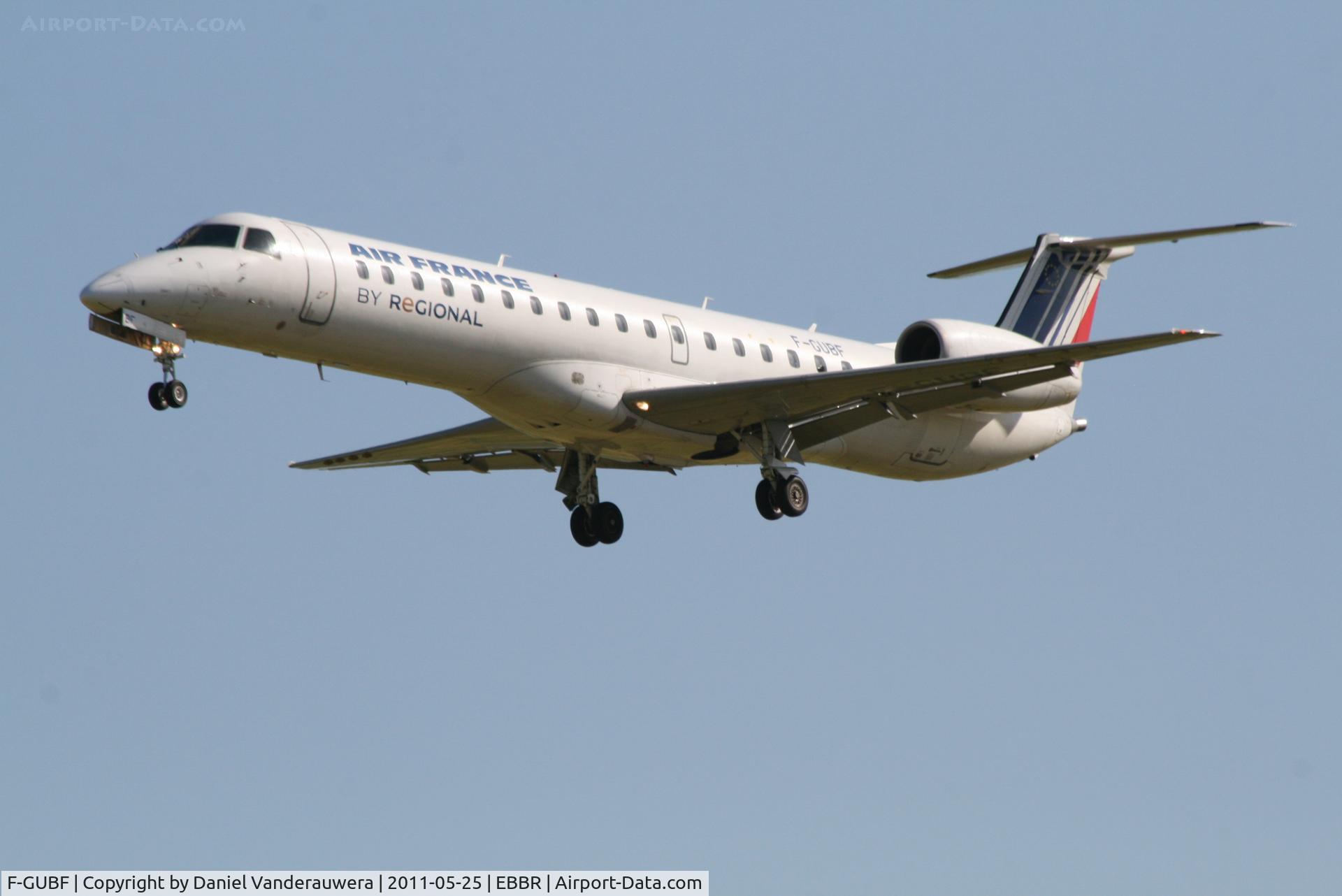 F-GUBF, 2002 Embraer EMB-145MP (ERJ-145MP) C/N 145669, Arrival of flight AF5402 to RWY 25L