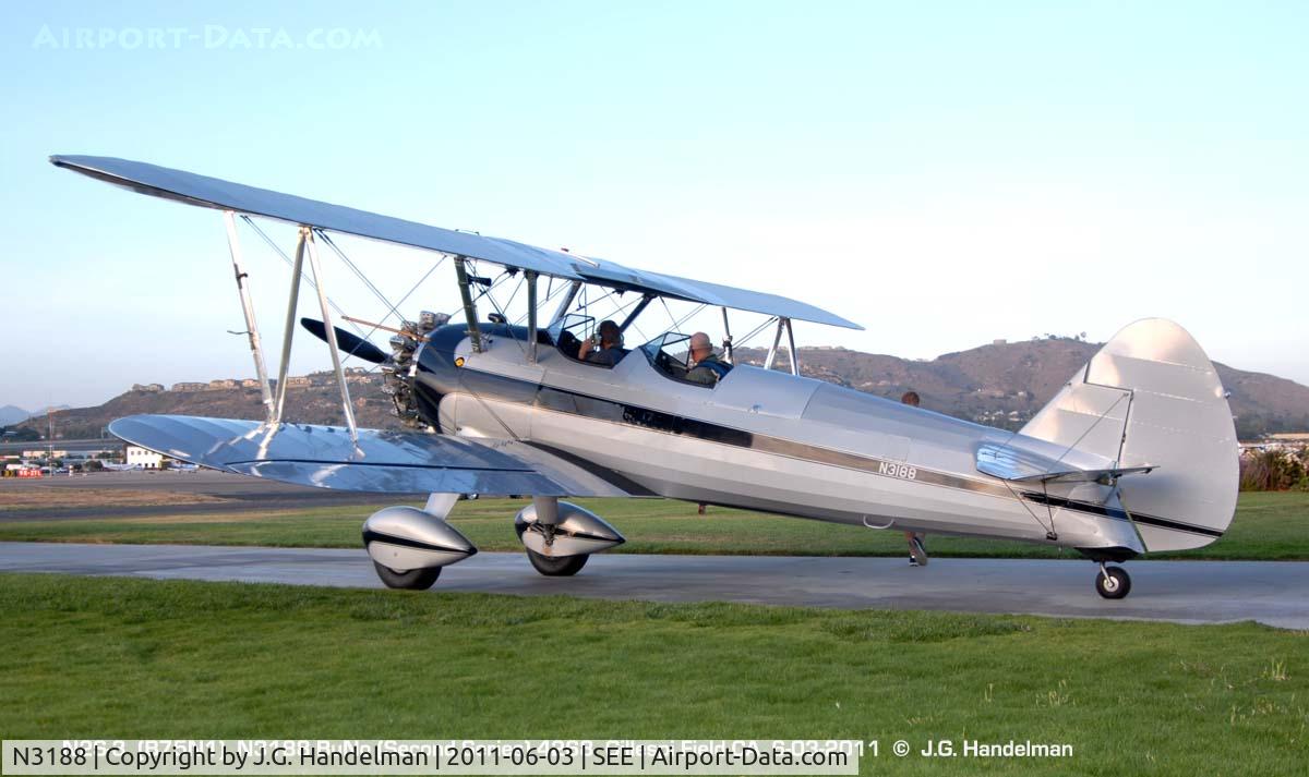 N3188, 1945 Boeing B75N1 C/N 75-2599, ex-Navy N2S-3