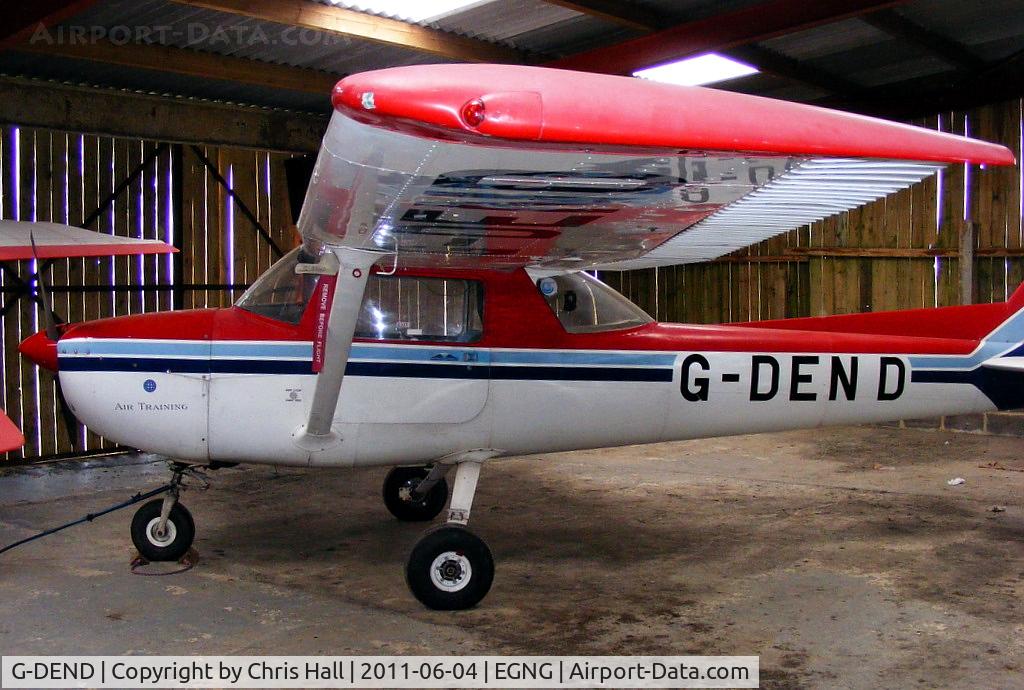 G-DEND, 1975 Reims Cessna F150M C/N 1201, based at Bagby Airfield, Yorkshire