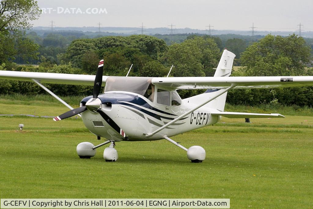 G-CEFV, 2005 Cessna 182T Skylane C/N 18281538, visitor to Bagby Airfield, Yorkshire