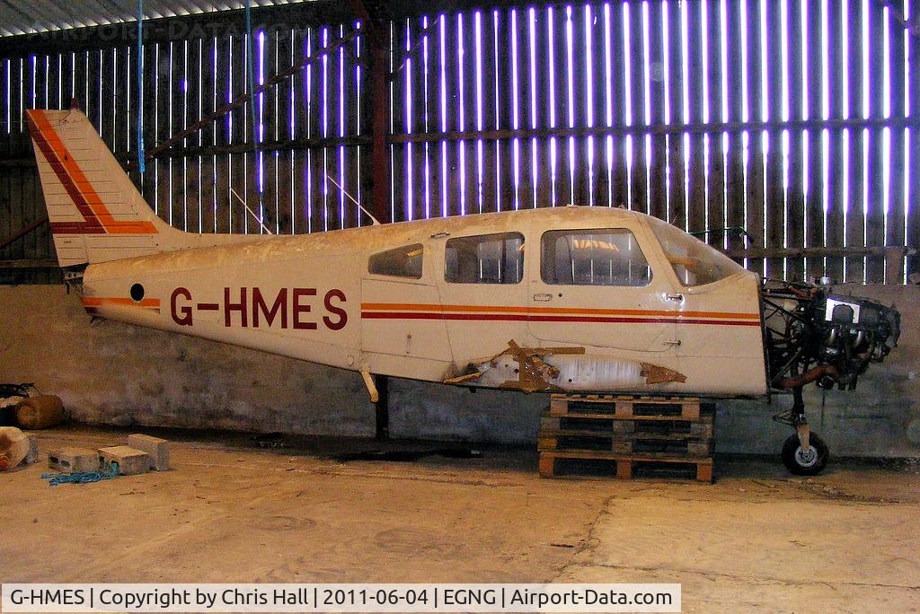 G-HMES, 1981 Piper PA-28-161 Cherokee Warrior II C/N 28-8216070, one of the many wrecks and relics at Bagby Airfield, Yorkshire