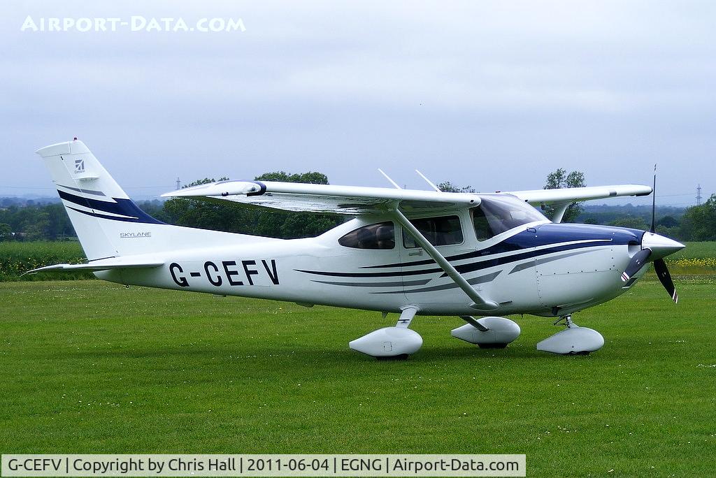 G-CEFV, 2005 Cessna 182T Skylane C/N 18281538, Visitor to Bagby Airfield, Yorkshire