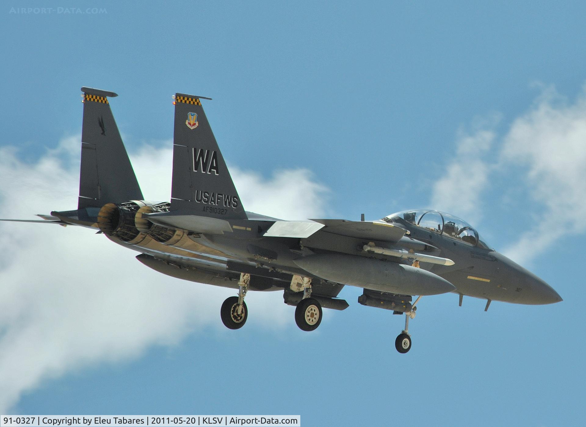 91-0327, 1991 McDonnell Douglas F-15E Strike Eagle C/N 1234/E192, Taken during Green Flag Exercise at Nellis Air Force Base, Nevada.