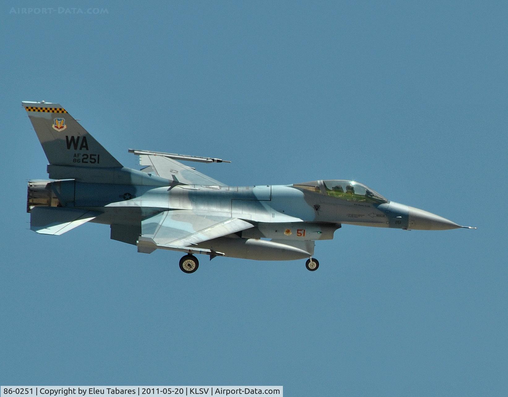86-0251, 1986 General Dynamics F-16C Fighting Falcon C/N 5C-357, Taken during Green Flag Exercise at Nellis Air Force Base, Nevada.