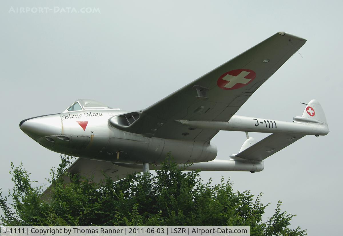 J-1111, De Havilland (FFA) Vampire FB.6 (DH-100) C/N 620, ex Swiss Air Force De Havilland Vampire