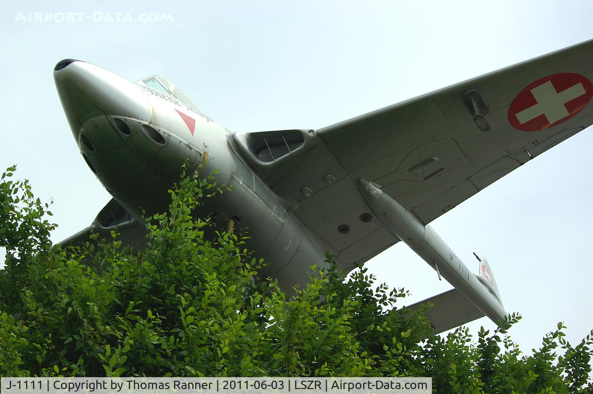 J-1111, De Havilland (FFA) Vampire FB.6 (DH-100) C/N 620, ex Swiss Air Force De Havilland Vampire