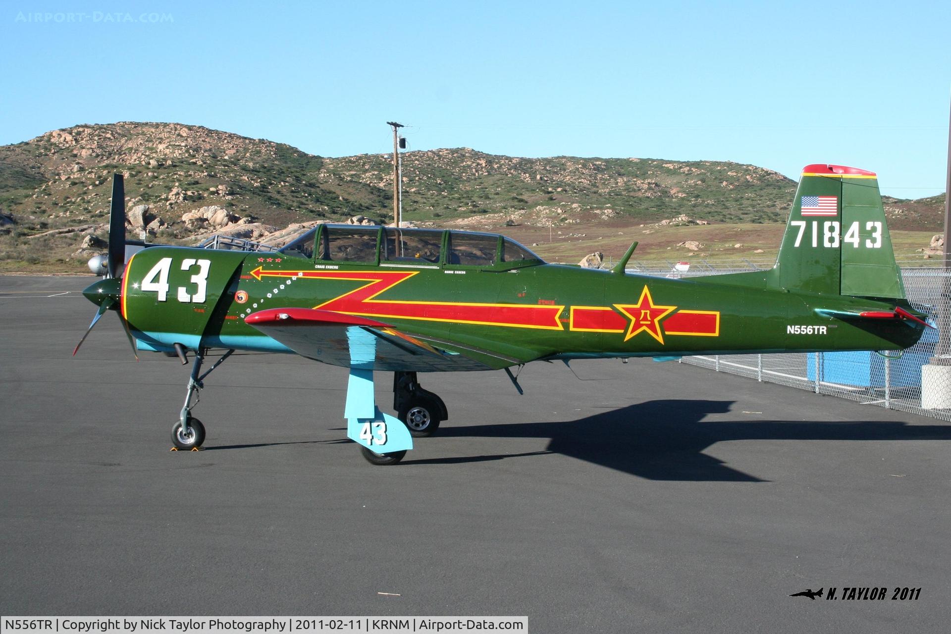 N556TR, 1968 Nanchang CJ-6A C/N 2432060, Parked on the ramp