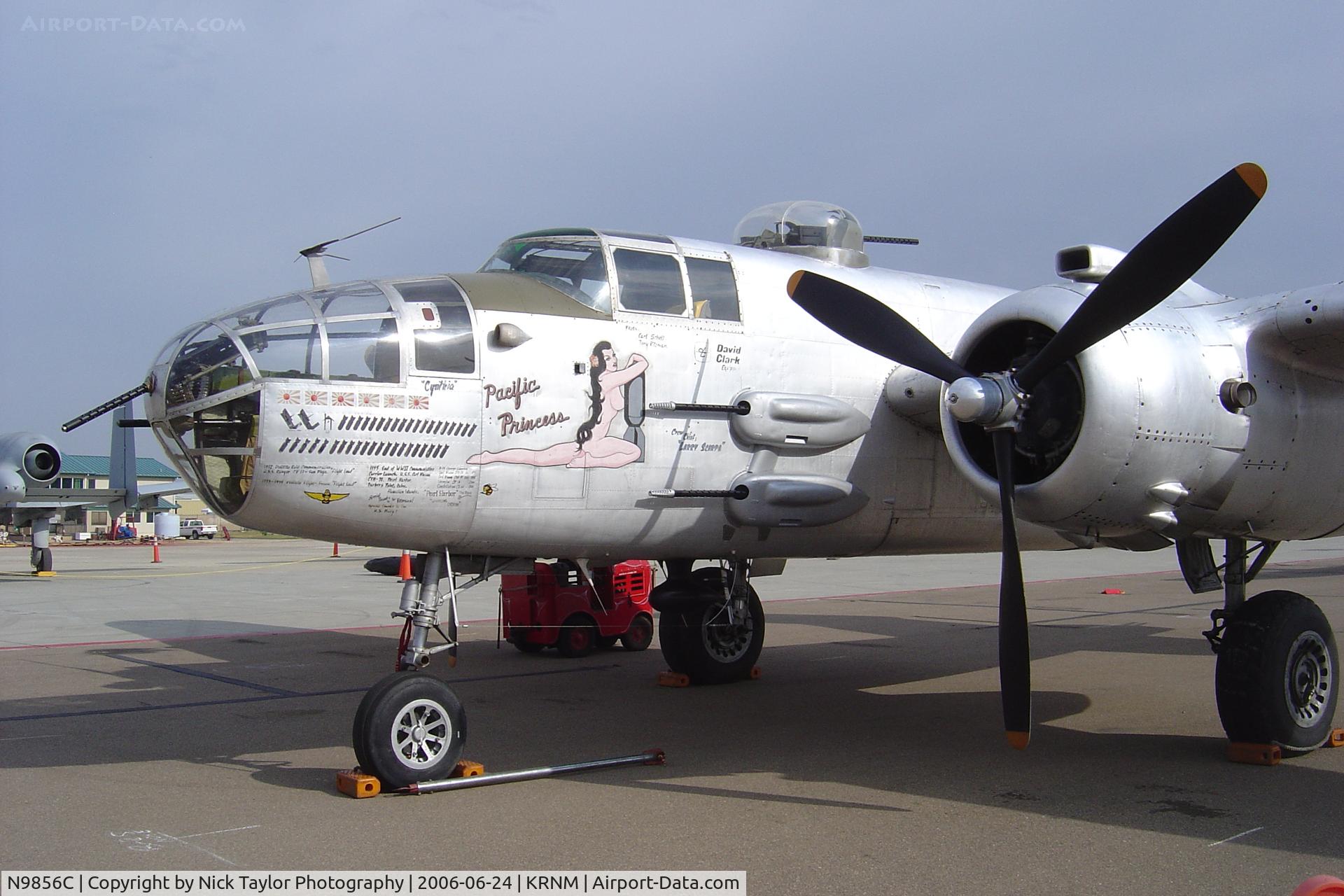 N9856C, 1943 North American TB-25N Mitchell C/N 108-35217, Pacific Princess at the Ramona Air Fair.