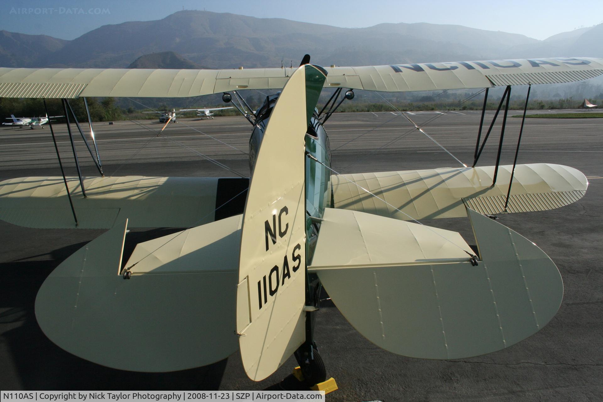 N110AS, 2005 Waco YMF-F5C C/N F5C110, Parked at SZP