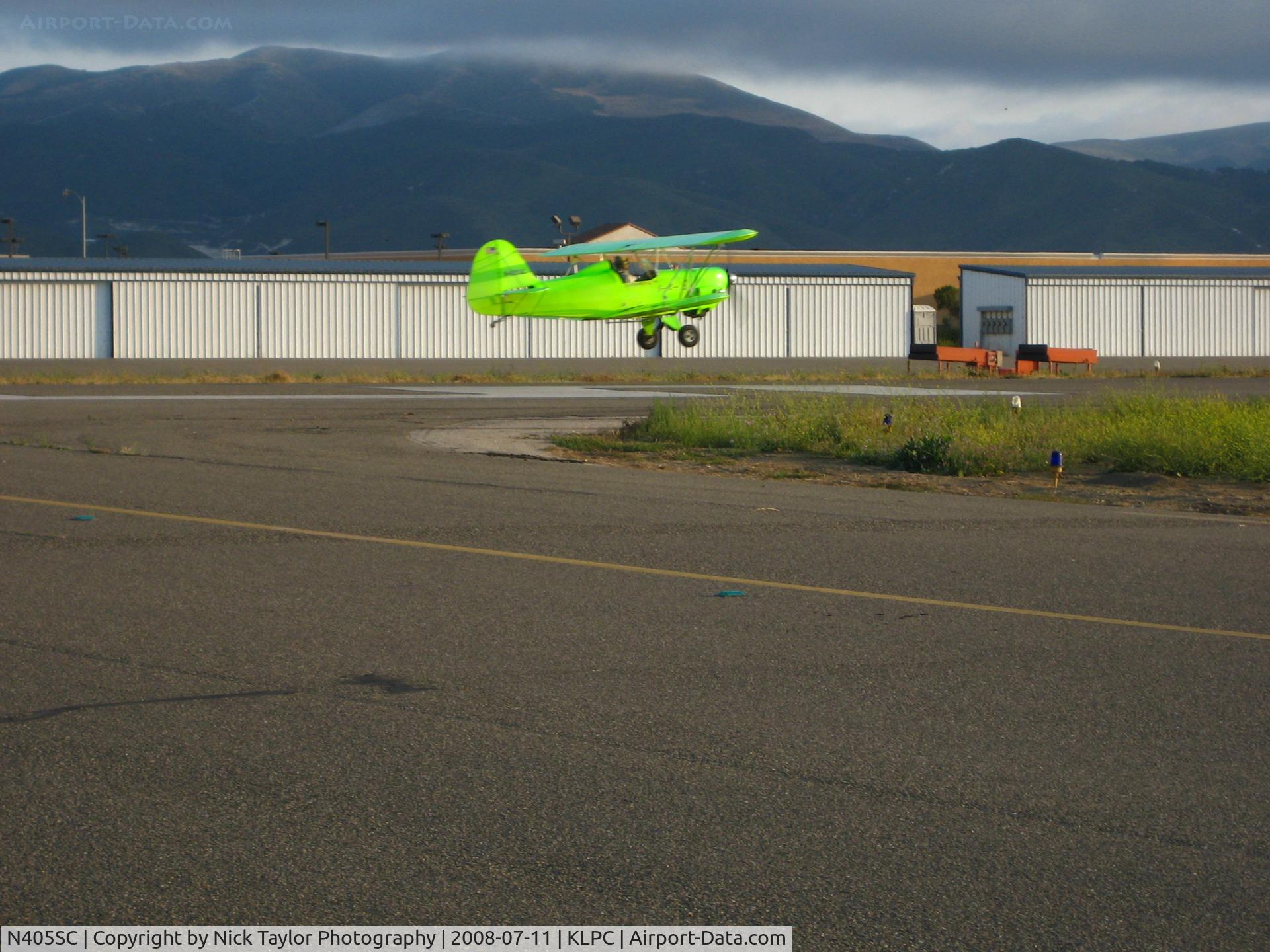 N405SC, 1990 Fisher FP-404 C/N 4107, Landing Rwy 25 at LPC