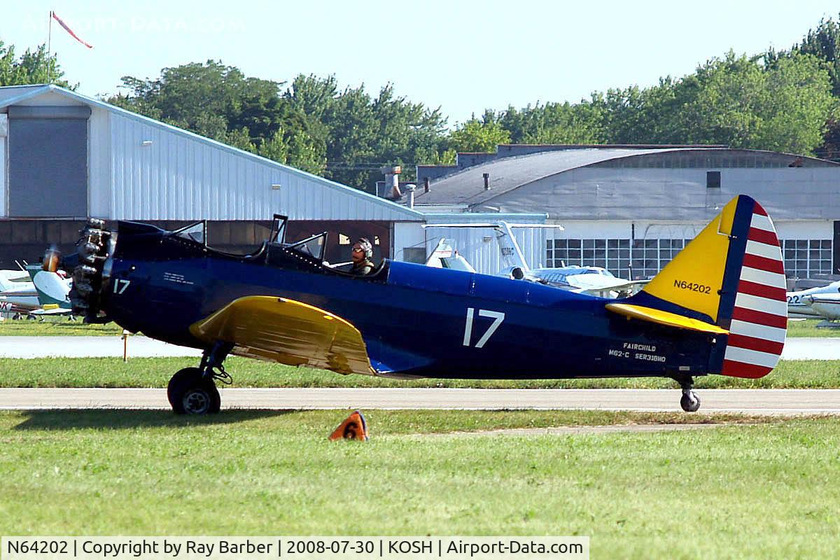 N64202, 1943 Fairchild (Howard) PT-23A Cornell (M-62C) C/N HO-318, Fairchild PT-23A Cornell [318HO] Oshkosh~N 30/07/2008