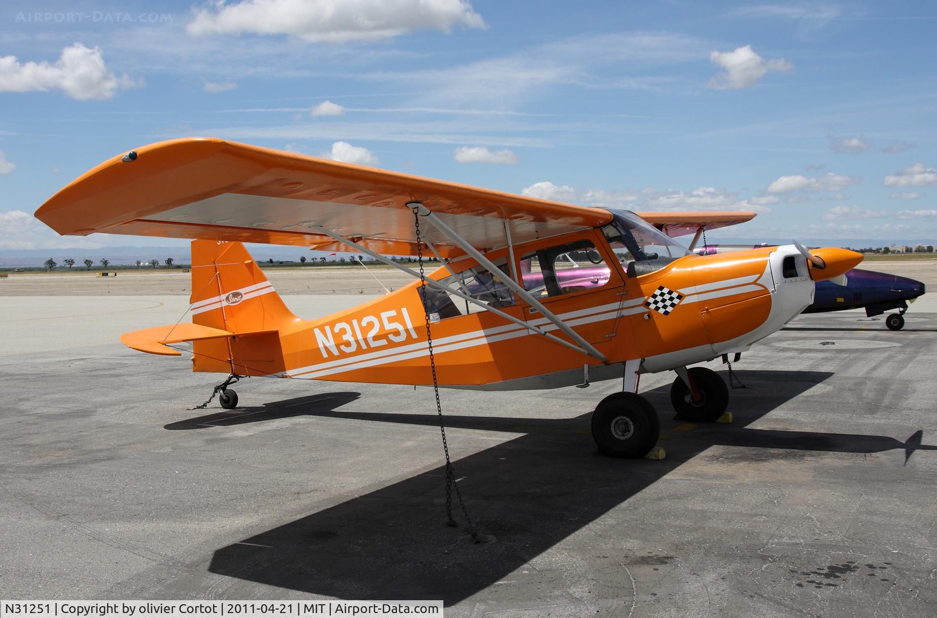 N31251, 1972 Bellanca 7GCBC C/N 399-72, Shafter airfield, note the Fouga Magister behind !