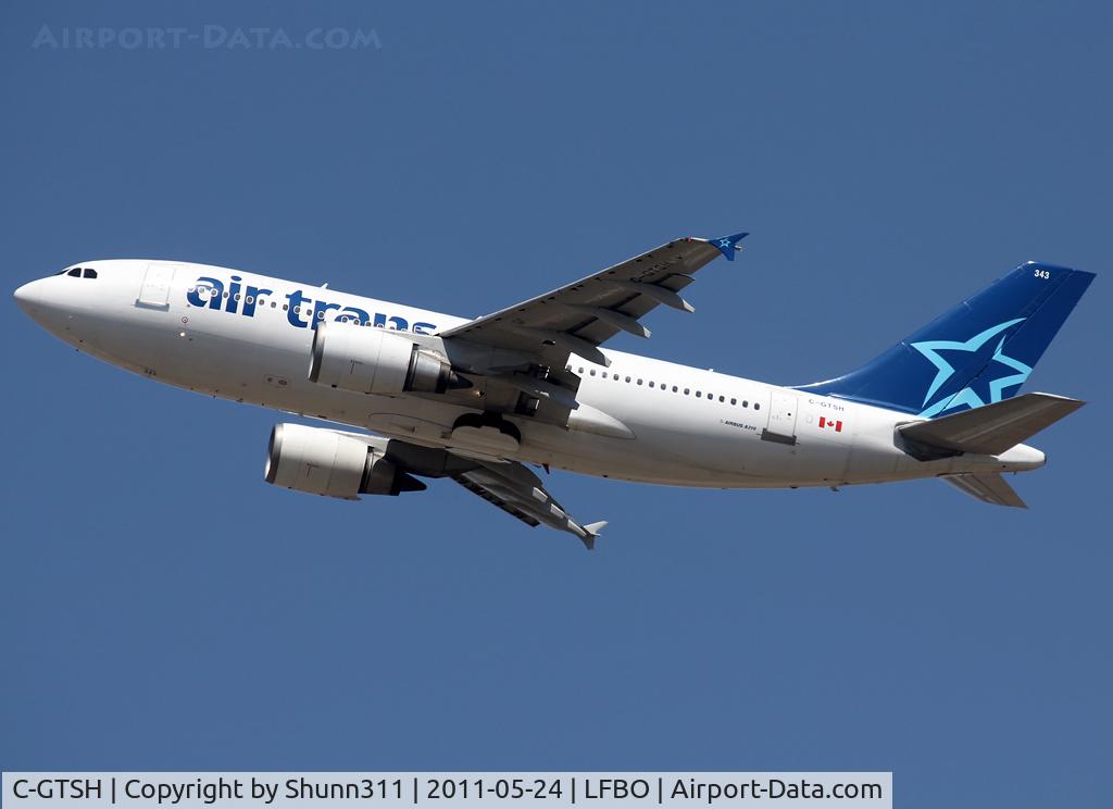 C-GTSH, 1991 Airbus A310-308 C/N 599, Taking off rwy 32R
