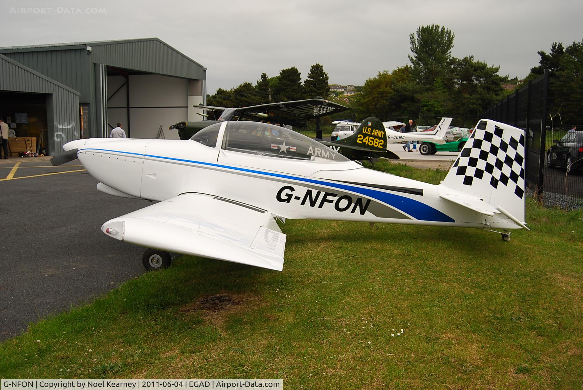 G-NFON, 2011 Vans RV-8 C/N LAA 303-14921, Parked outside the hangers at Newtownards Airfield 04-06-2011.