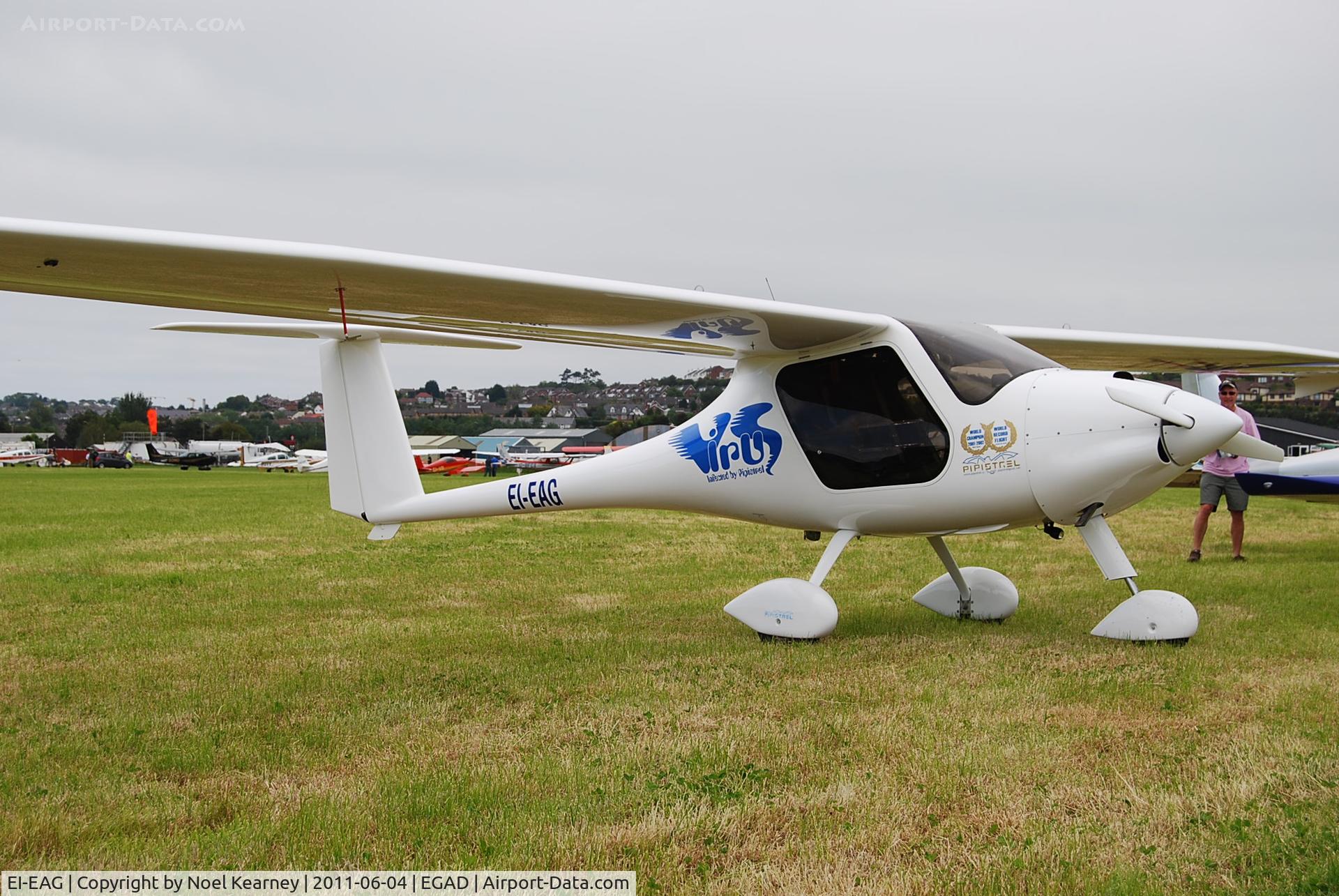 EI-EAG, Pipistrel Virus C/N 265V912, Parked in the display area at Newtownards Airfield 04-06-2011.
