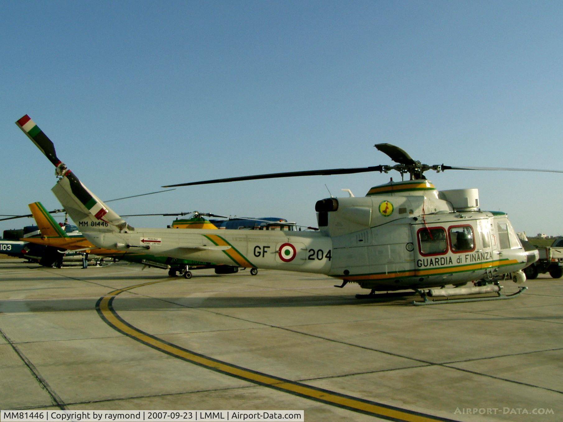 MM81446, Agusta AB-412 C/N 25704, AB412 MM81446/GF204 Gurdia di Finanza