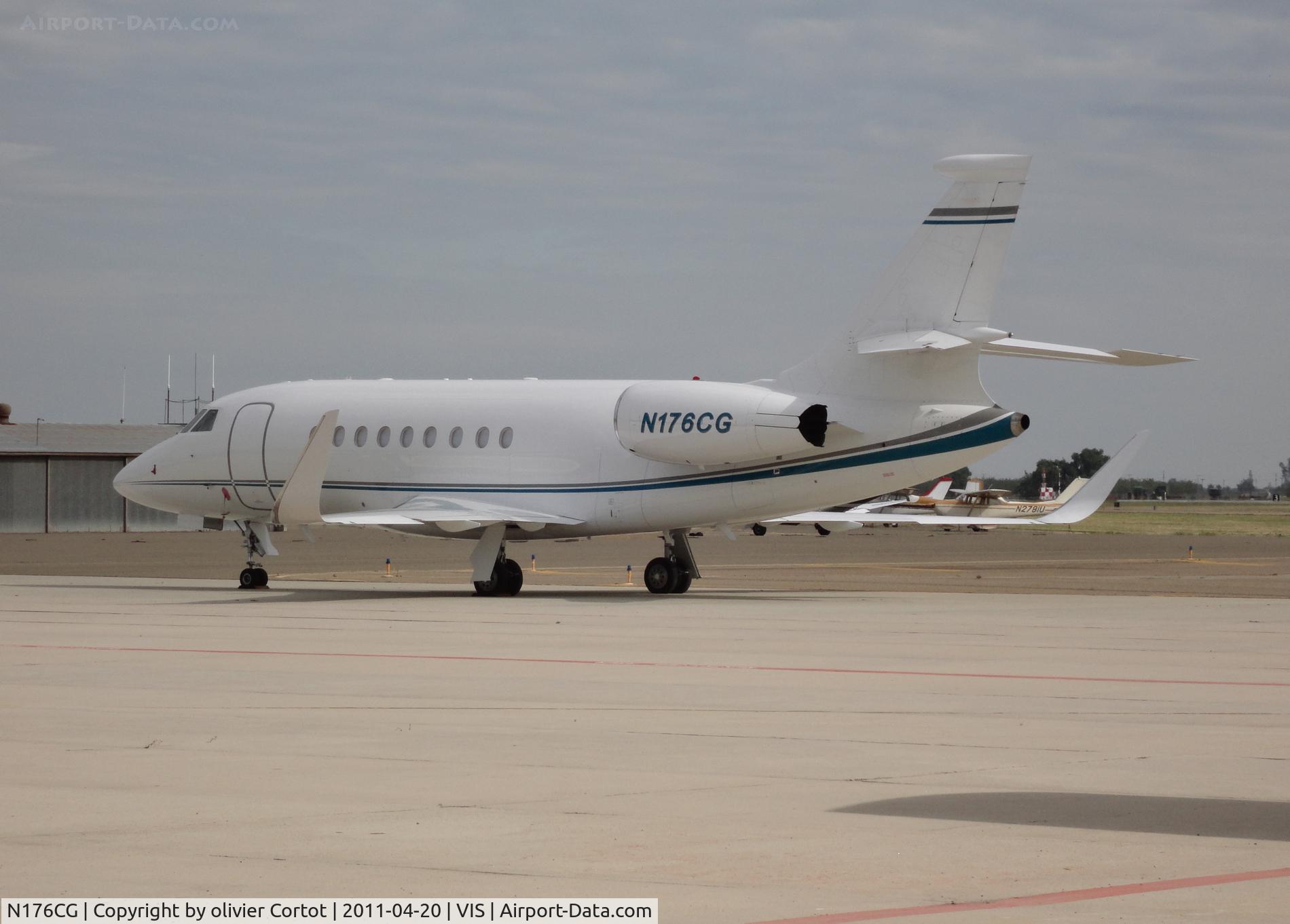 N176CG, 2006 Dassault Falcon 2000EX C/N 92, Seen at the Visalia Airport,CA