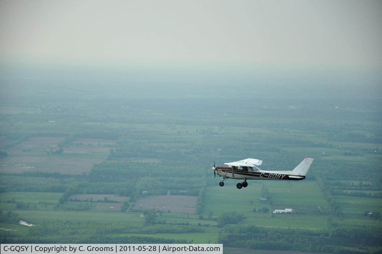 C-GQSY, 1977 Cessna 152 C/N 15279807, Shot during May 2011 near Napanee ON.