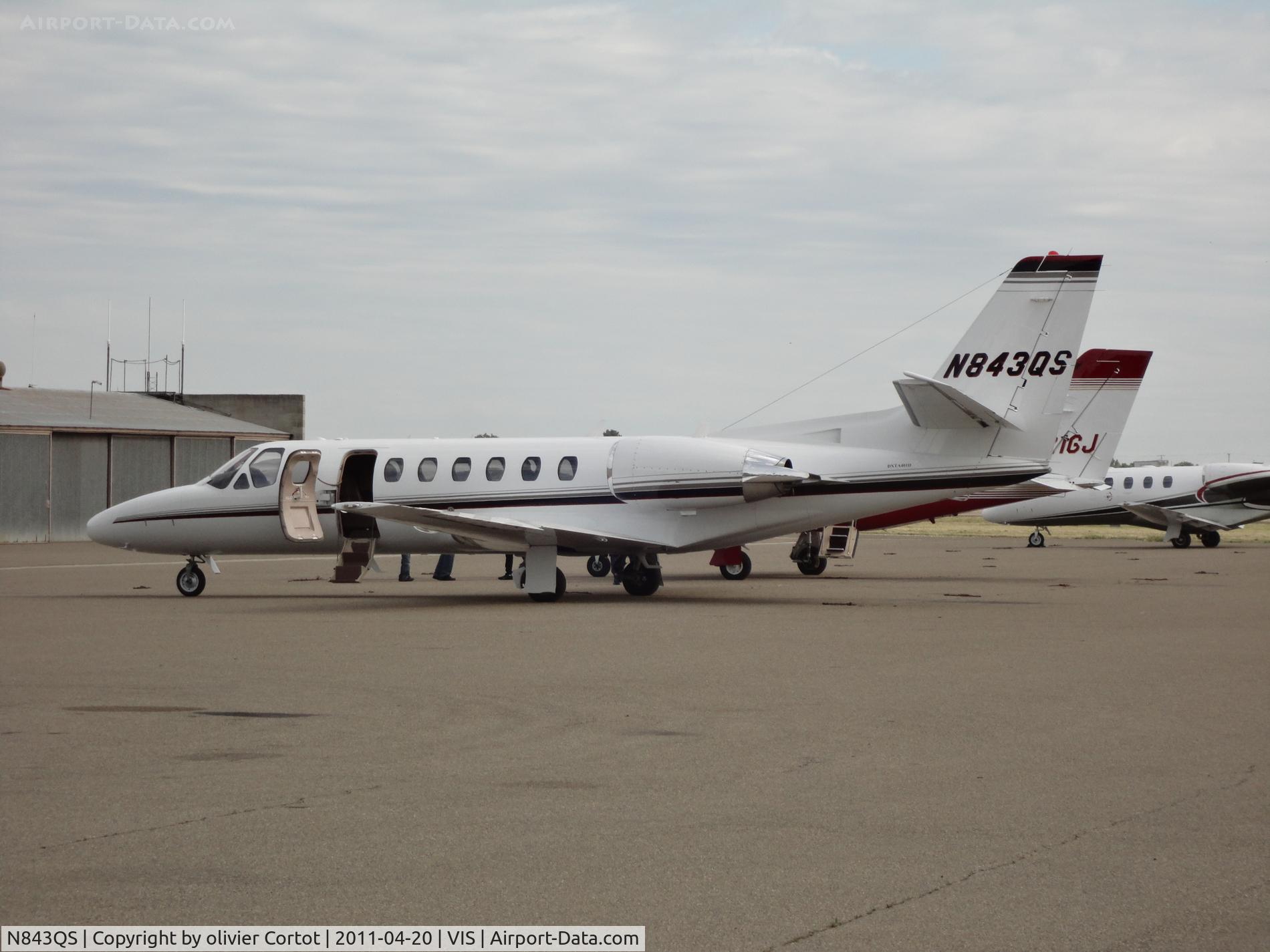 N843QS, 2008 Cessna 560 C/N 560-0790, Almost ready to leave Visalia
