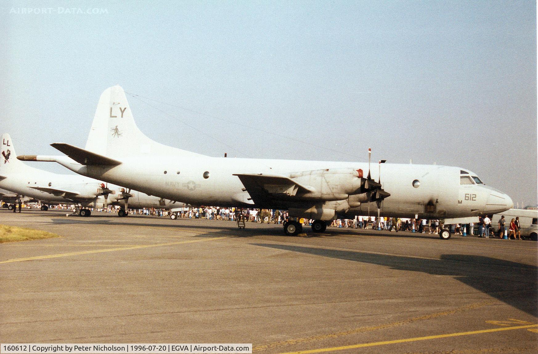 160612, Lockheed P-3C Orion C/N 285A-5663, P-3C Orion of Patrol Squadron VP-92 at Naval Air Station Brunswick on display at the 1996 Royal Intnl Air Tattoo at RAF Fairford.