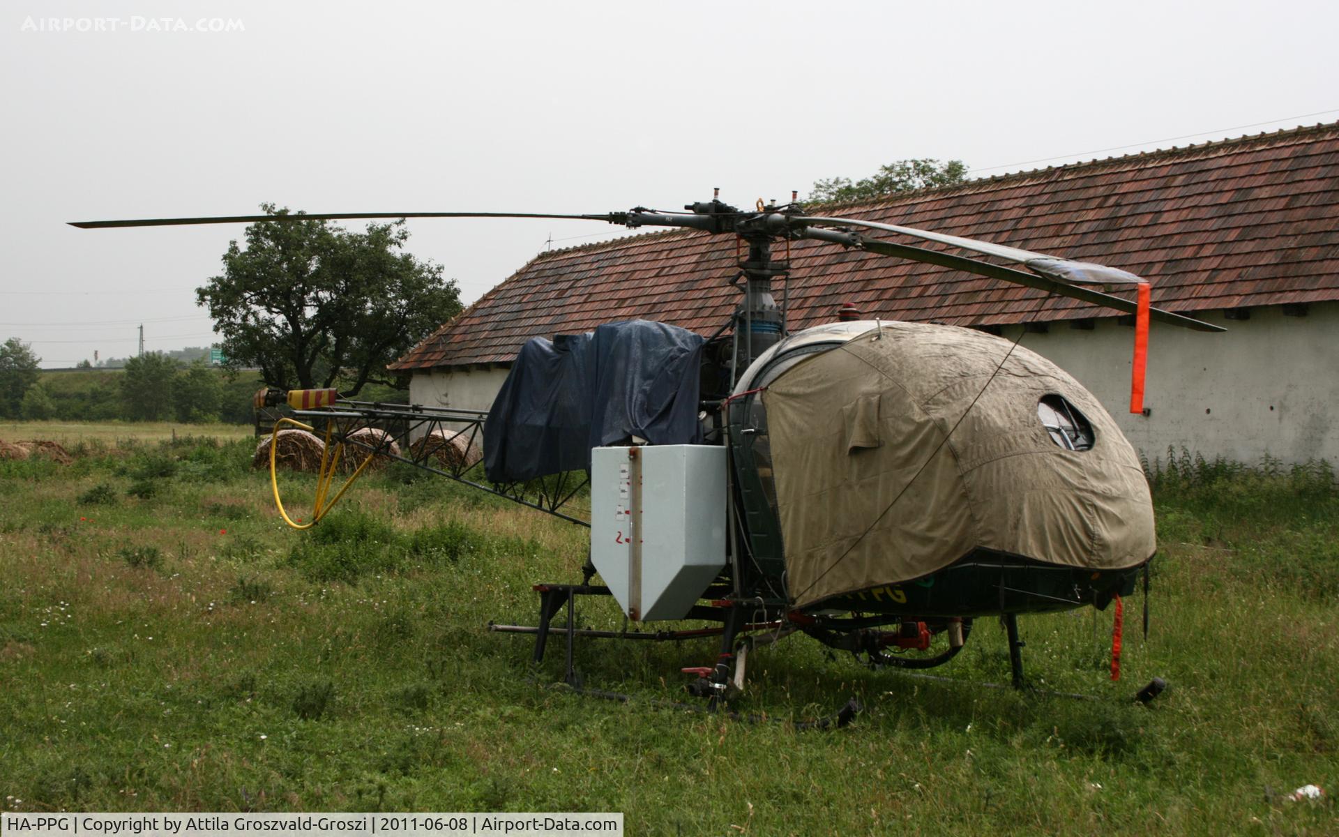 HA-PPG, 1969 Aerospatiale SA-318C Alouette II Astazou C/N 2107/716-A183, Hungary - Vác-Zsellérdülö agricultural airfield and take off-field