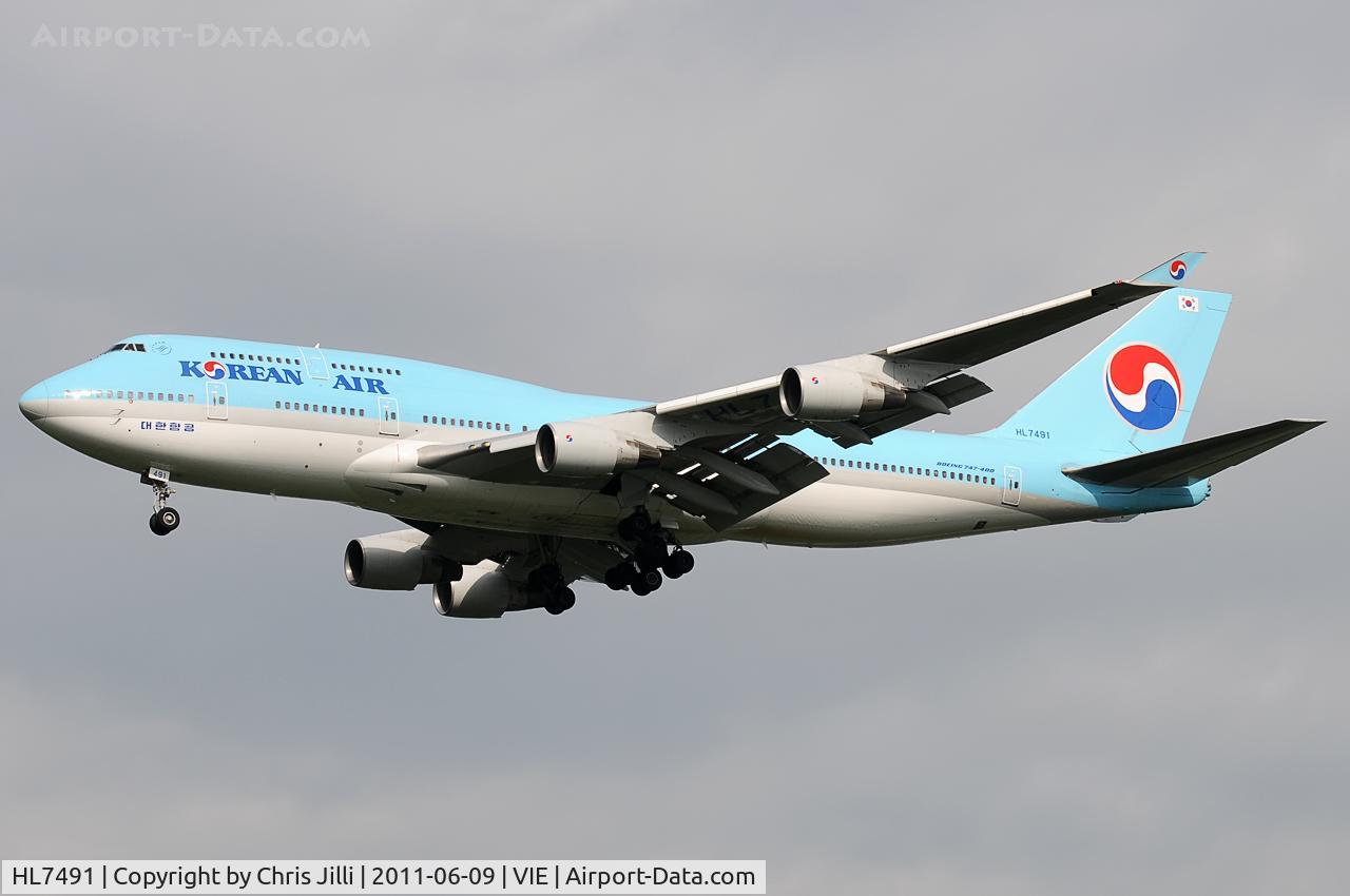 HL7491, Boeing 747-4B5 C/N 27341, Korean Air