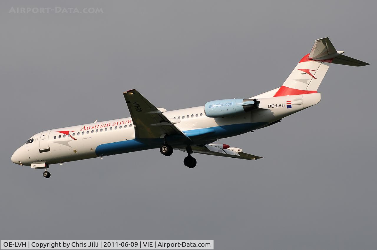 OE-LVH, 1993 Fokker 100 (F-28-0100) C/N 11456, Austrian arrows