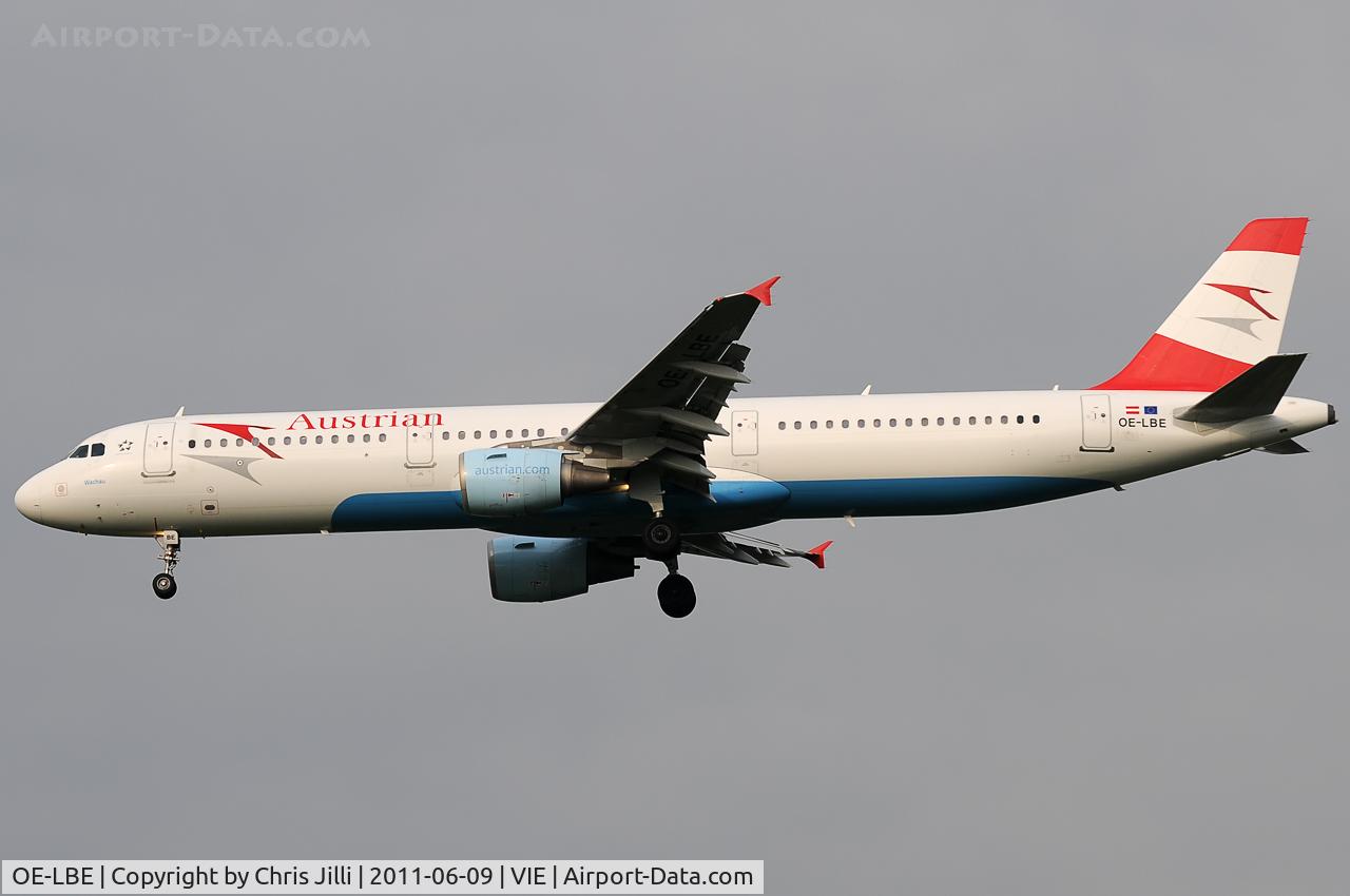 OE-LBE, 1998 Airbus A321-211 C/N 935, Austrian Airlines
