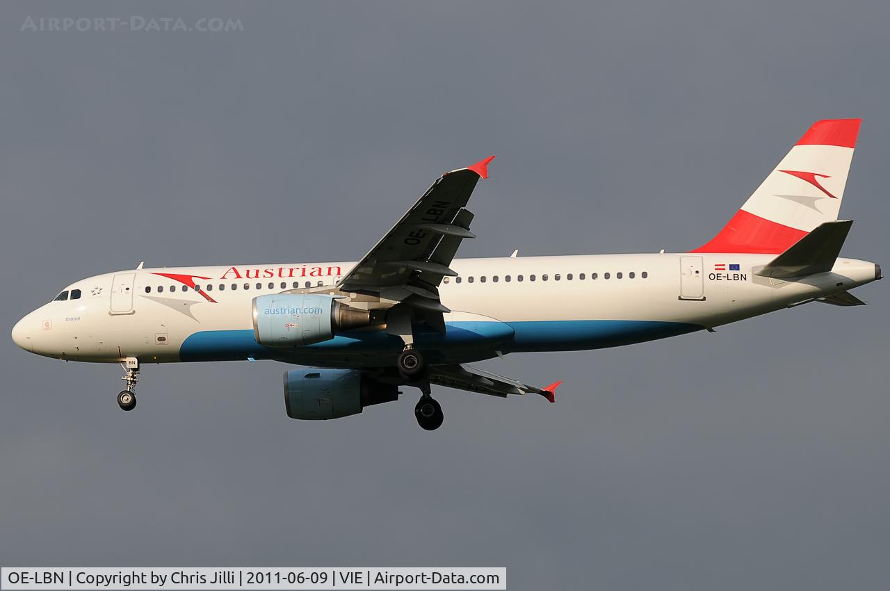 OE-LBN, 1997 Airbus A320-214 C/N 768, Austrian Airlines